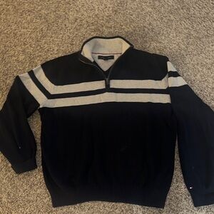 Tommy Hilfiger Men's Zip-Up Sweater in Navy and Gray
